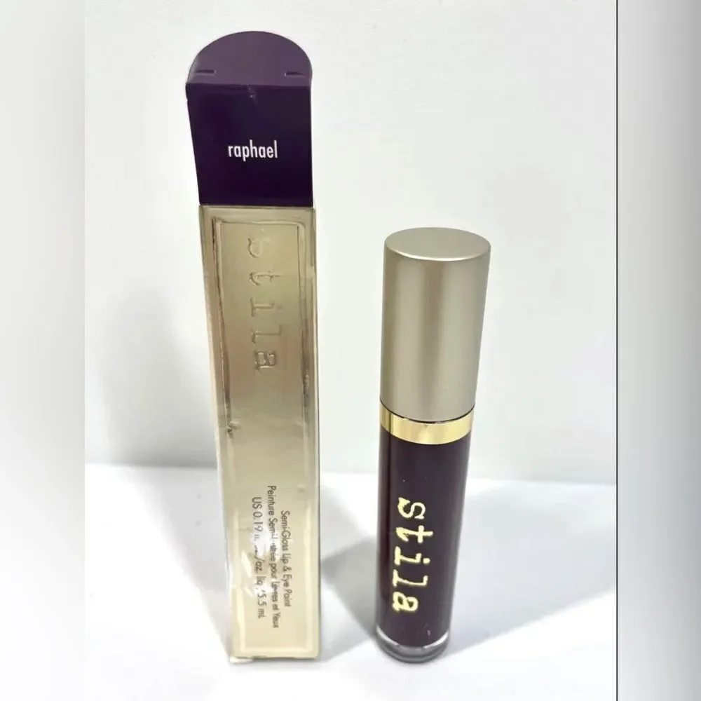 Stila Semi-Gloss Lip & Eye Paint ~ RAPHAEL ~ Burgundy Dark PURPLE NIB